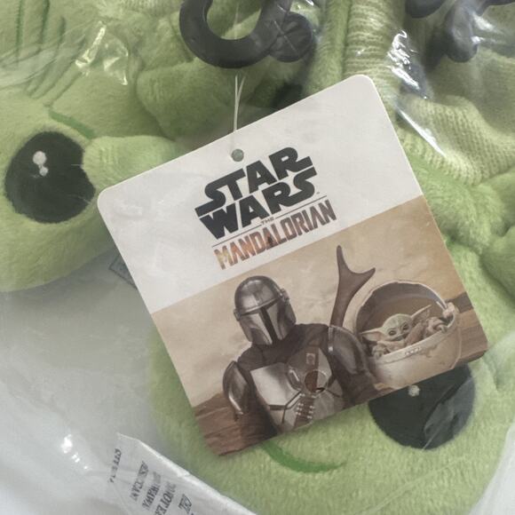Disney Star Wars The Mandalorian Baby Yoda Grogu Slippers Kid Toddler Large 9-10 - Picture 9 of 10